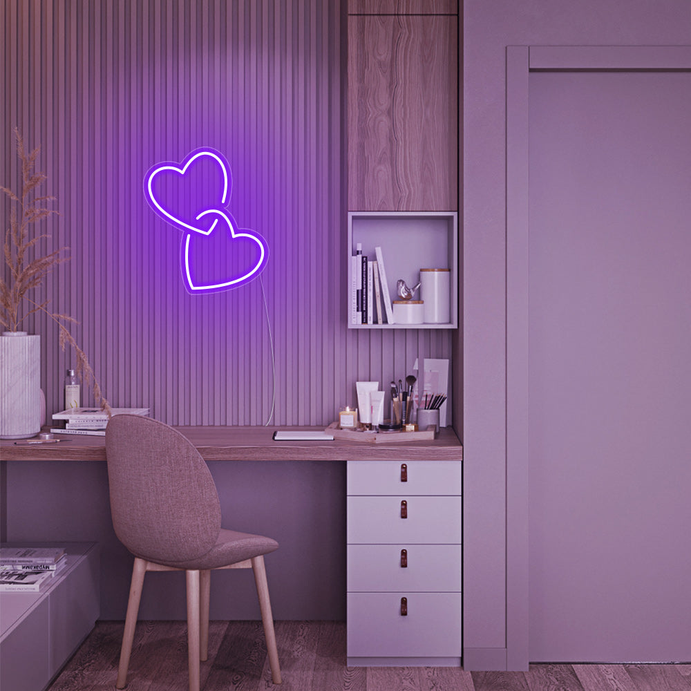 Mini Heart Lock LED Neon Signs