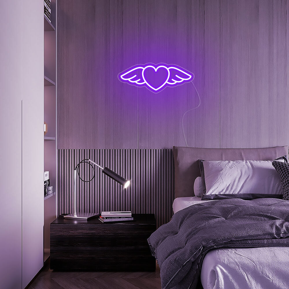 Mini Flying heart LED Neon Signs