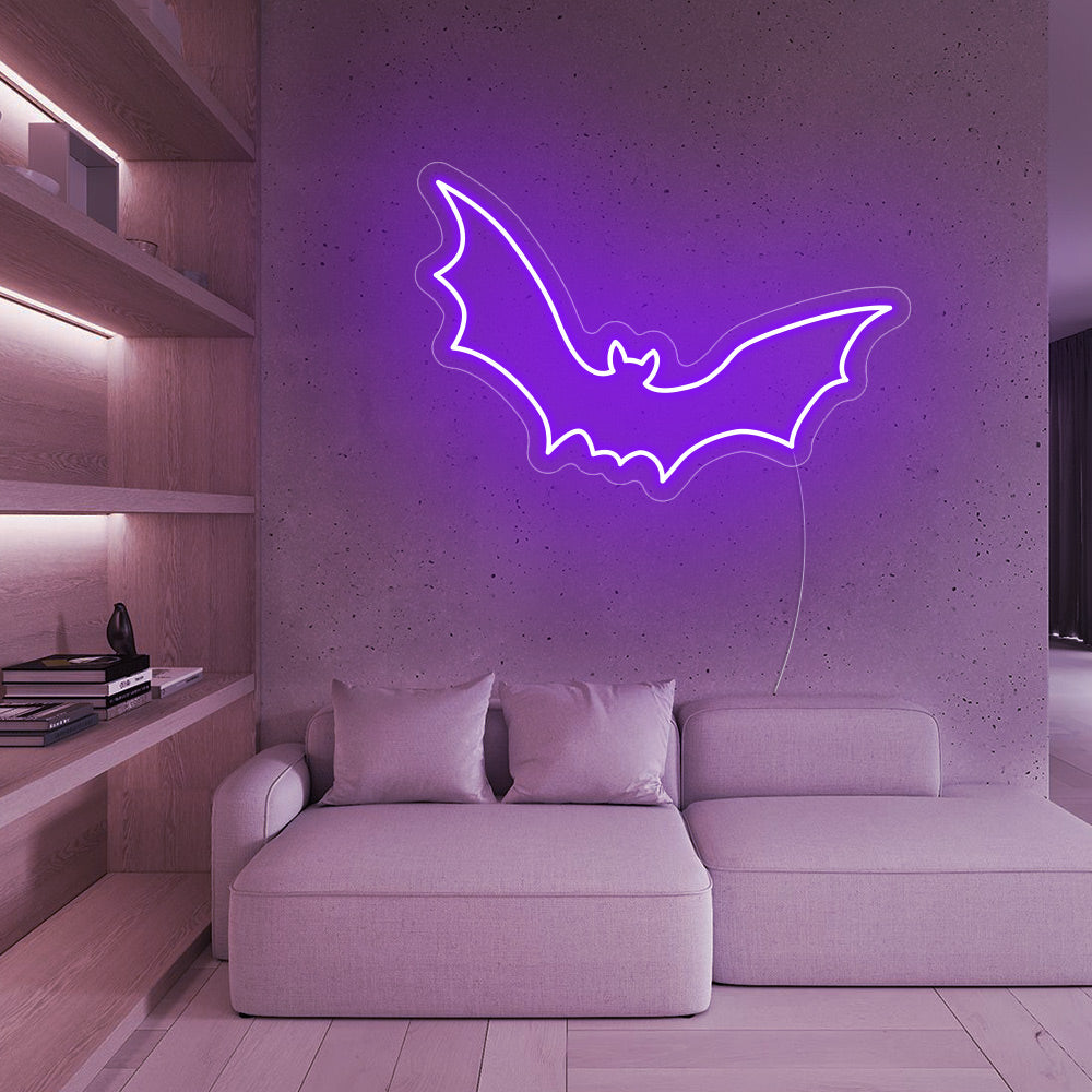 Bat Cartoon character LED Neon Sign - Happy Halloween Neon Sign
