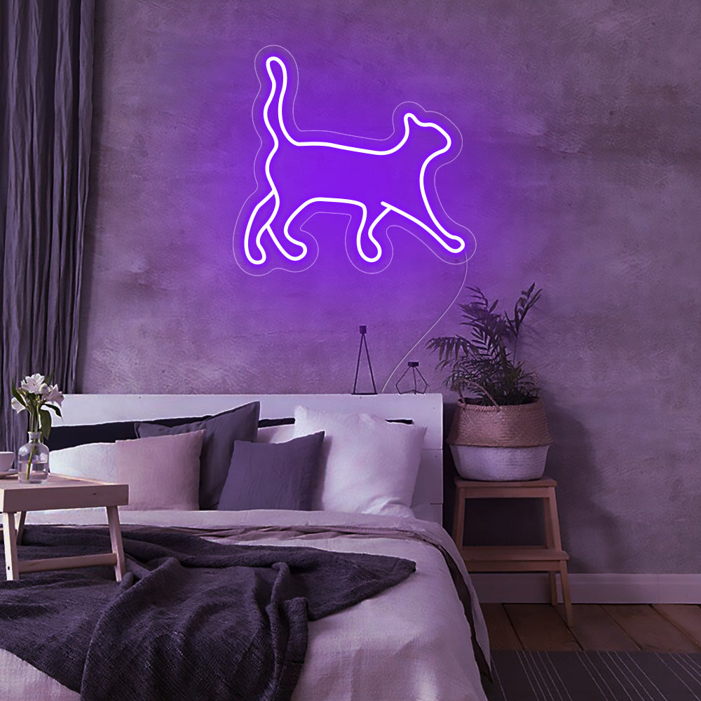 Cat Walking Neon Signs