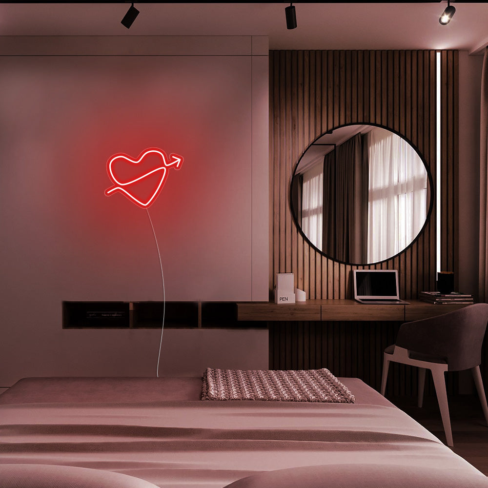 Mini Heart with Arrow LED Neon Signs