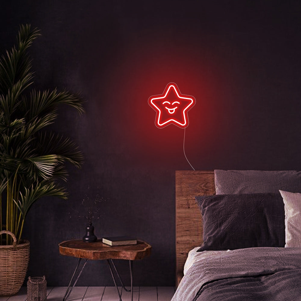 Mini Smile Star LED Neon Signs