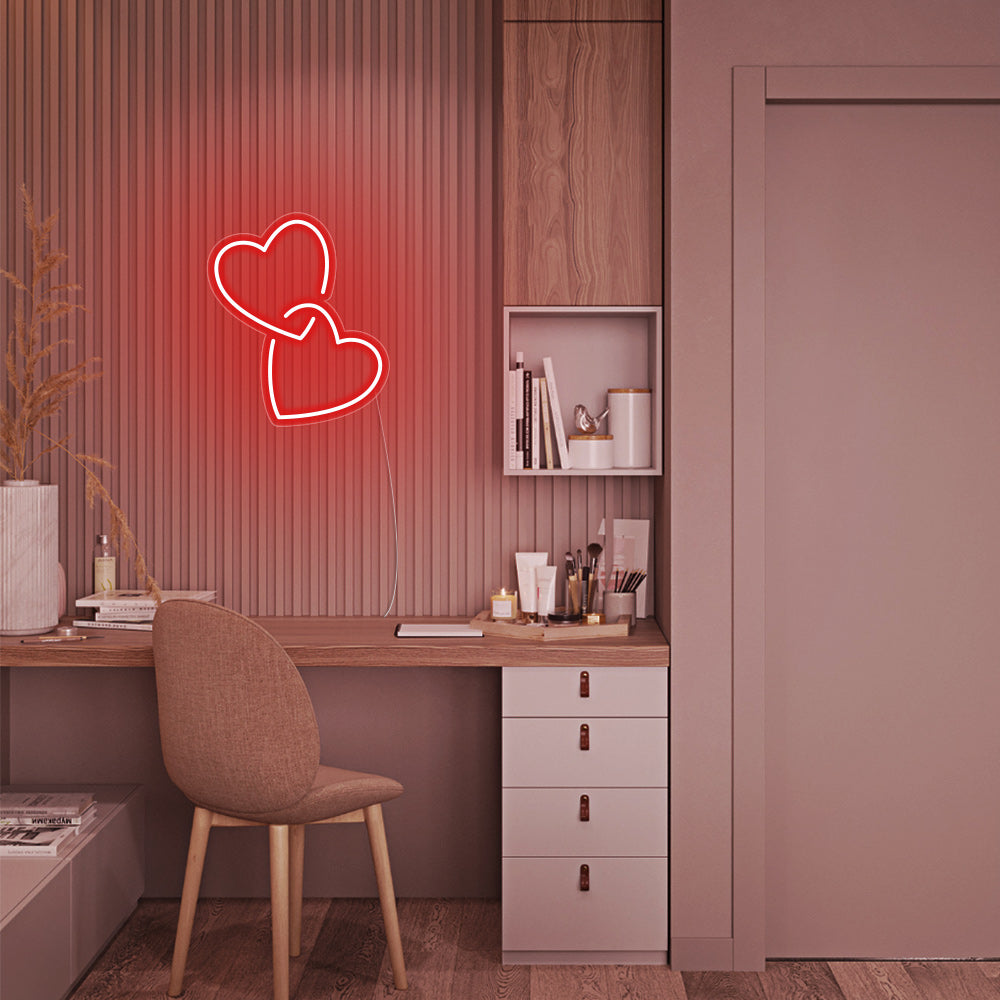 Mini Heart Lock LED Neon Signs