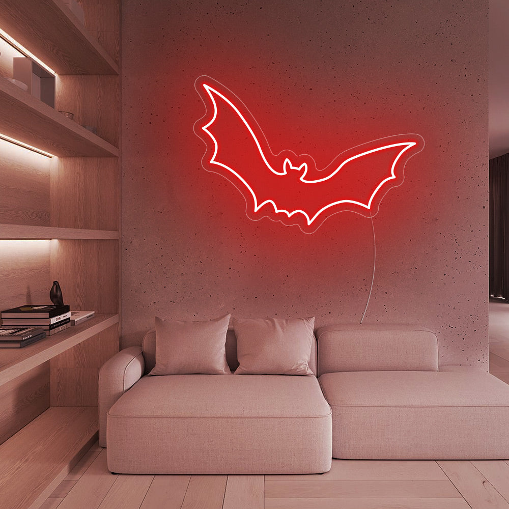 Bat Cartoon character LED Neon Sign - Happy Halloween Neon Sign