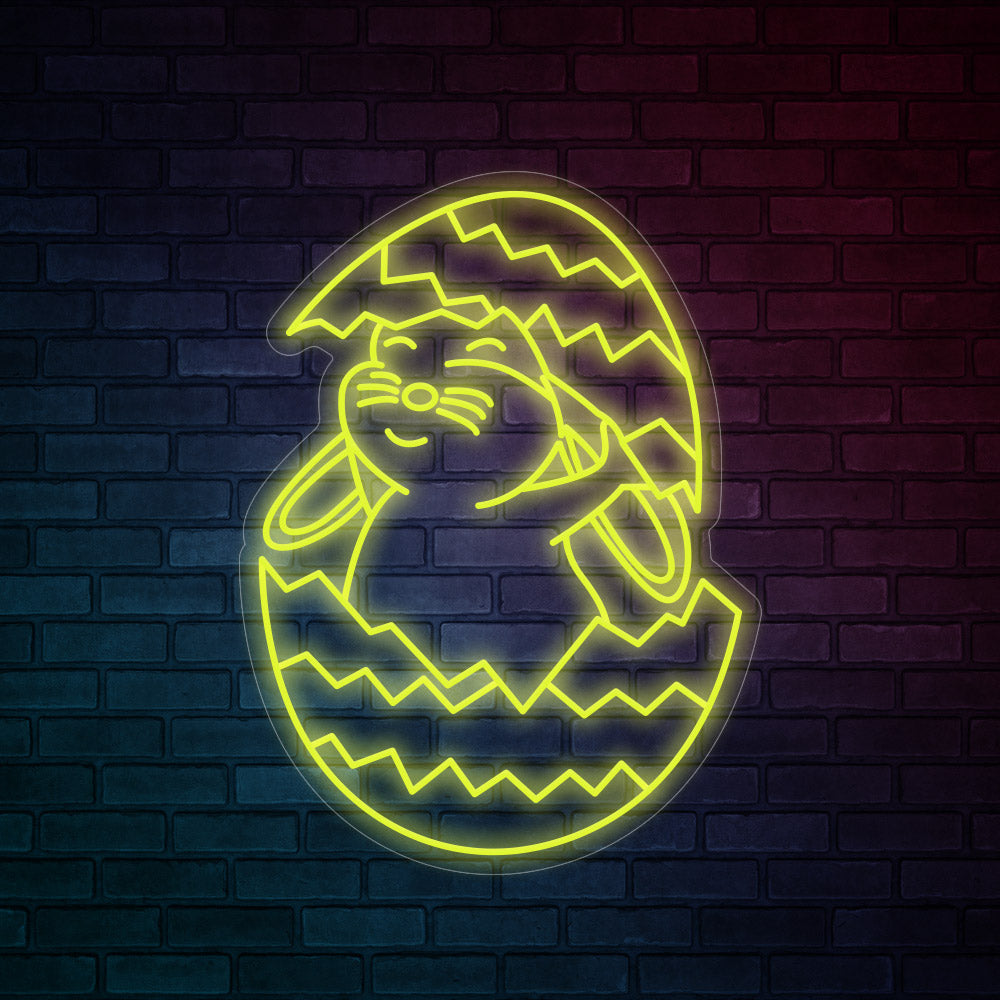 Easter Neon Signs - Colorful Egg Rabbit Neon