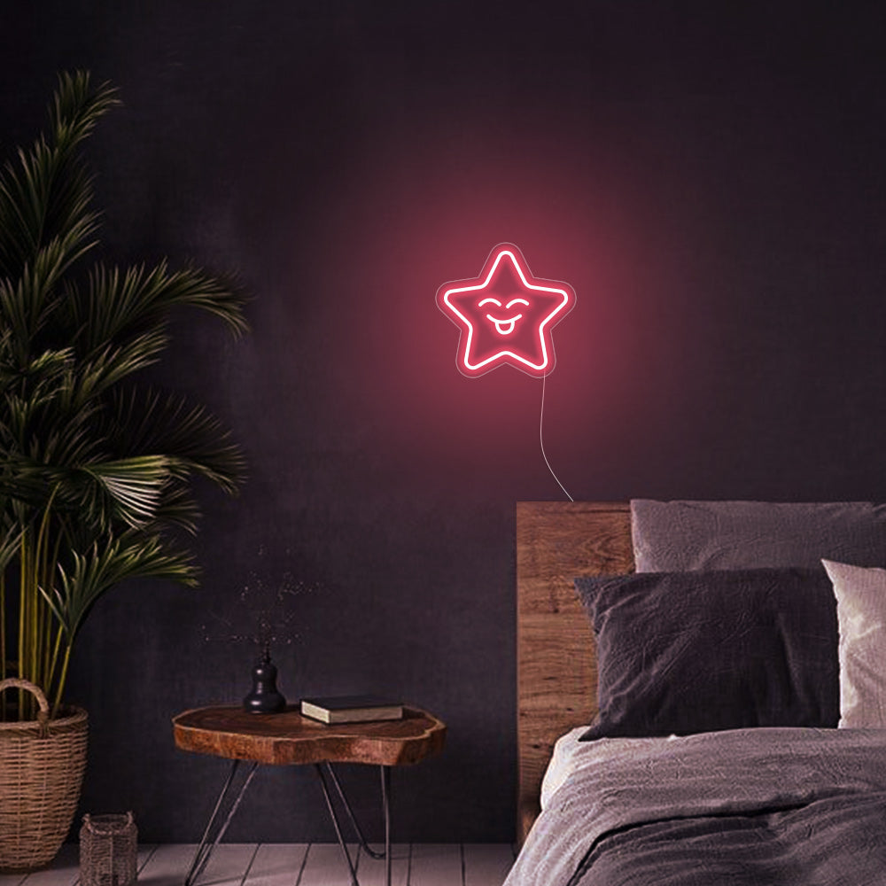 Mini Smile Star LED Neon Signs