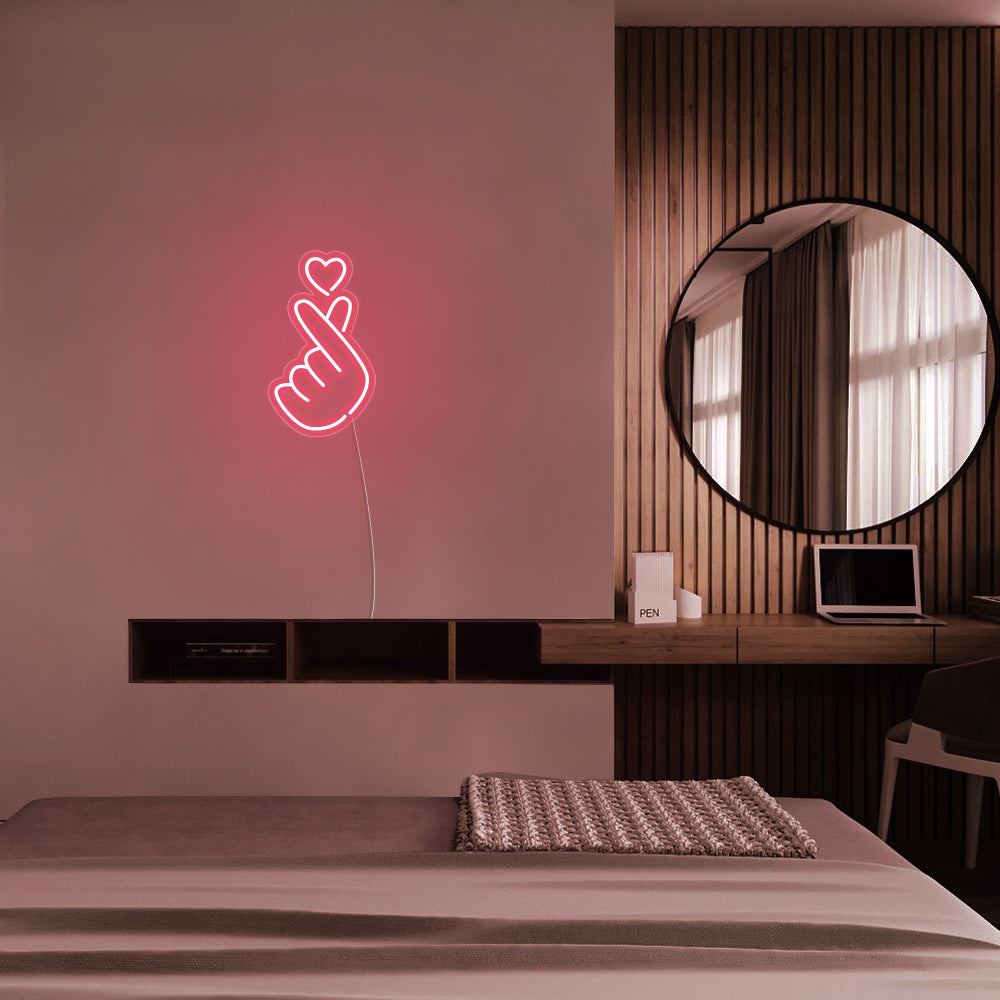 Mini Finger Heart LED Neon Signs