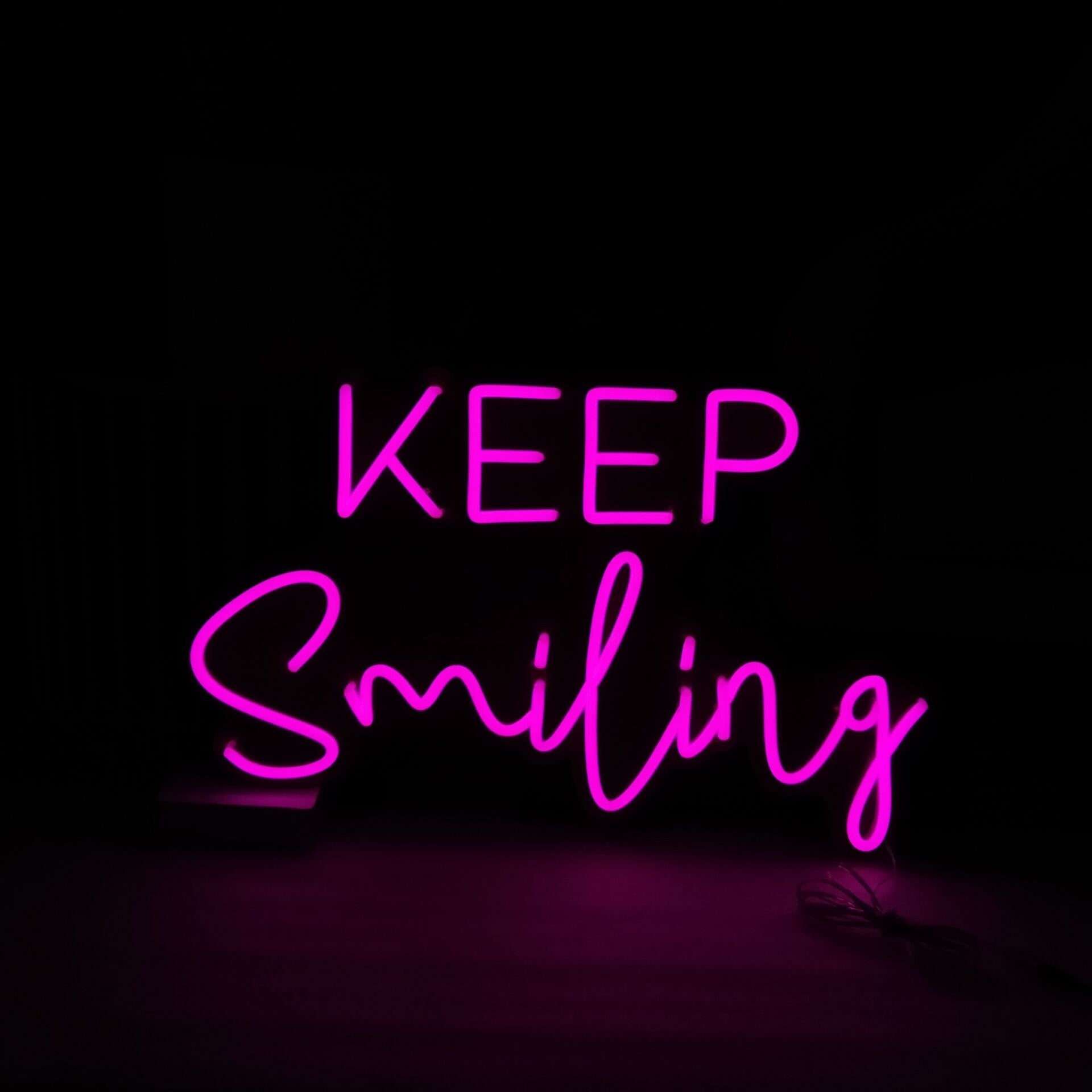 KEEP Smiling Neon Signs