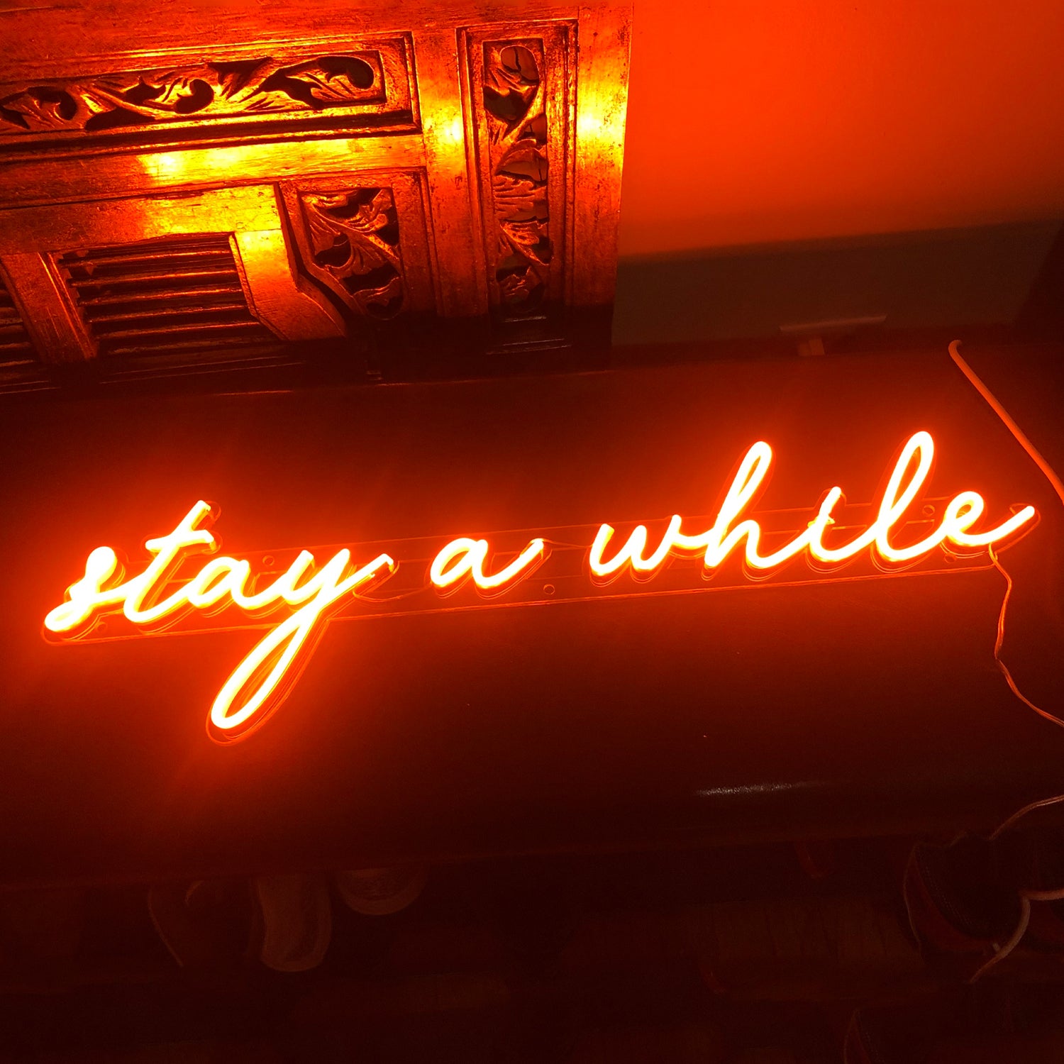 stay a while Neon Signs