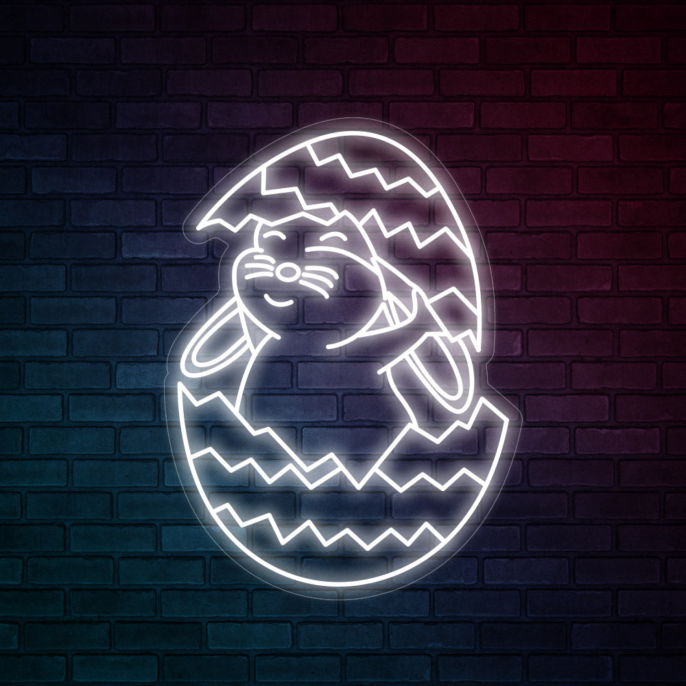 Easter Neon Signs - Colorful Egg Rabbit Neon
