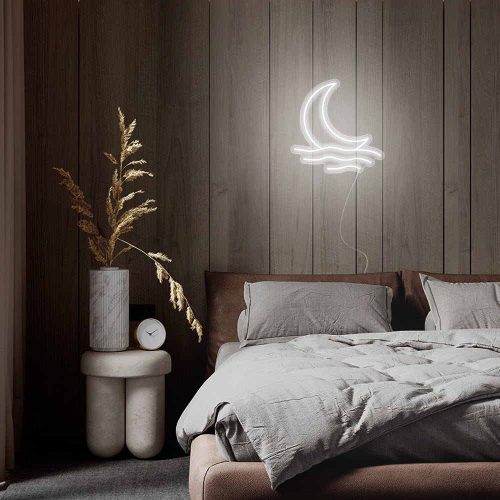Mini Moon rises Sea LED Neon Signs