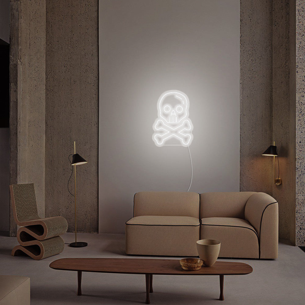 Skull x Bone LED Neon Sign - Happy Halloween Neon Sign