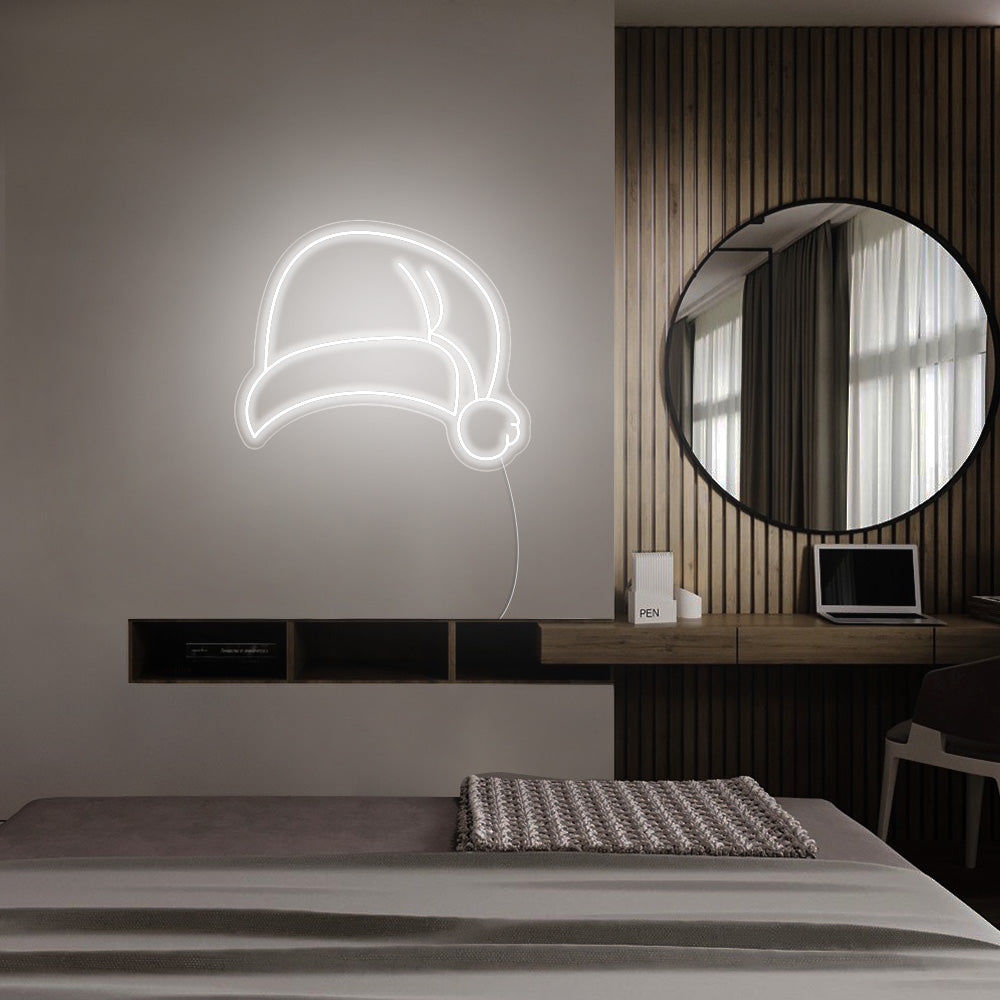 Christmas Hat LED Neon Sign - Merry Christmas Neon Sign