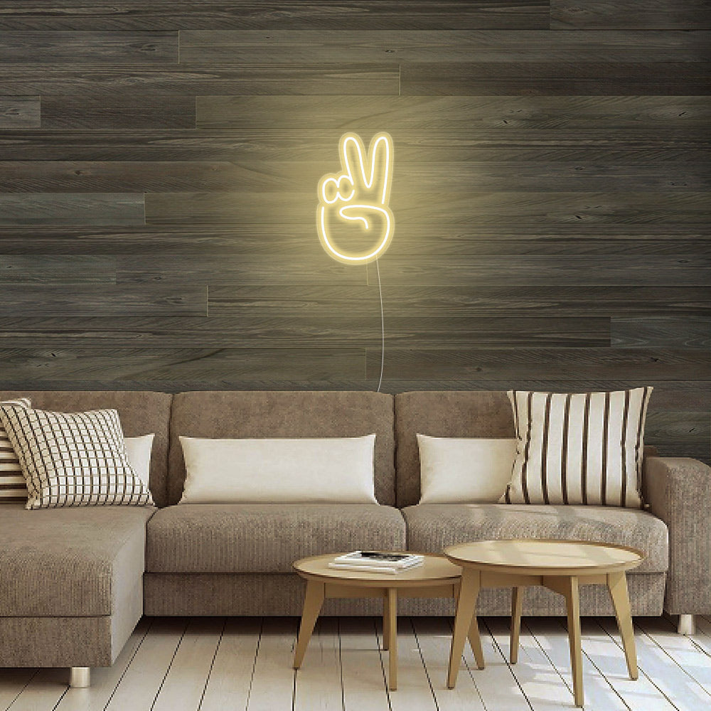 Mini Peace Finger LED Neon Signs