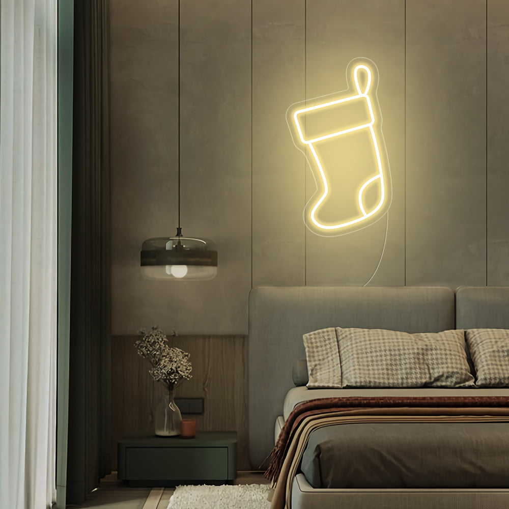 Christmas Socks Neon Signs