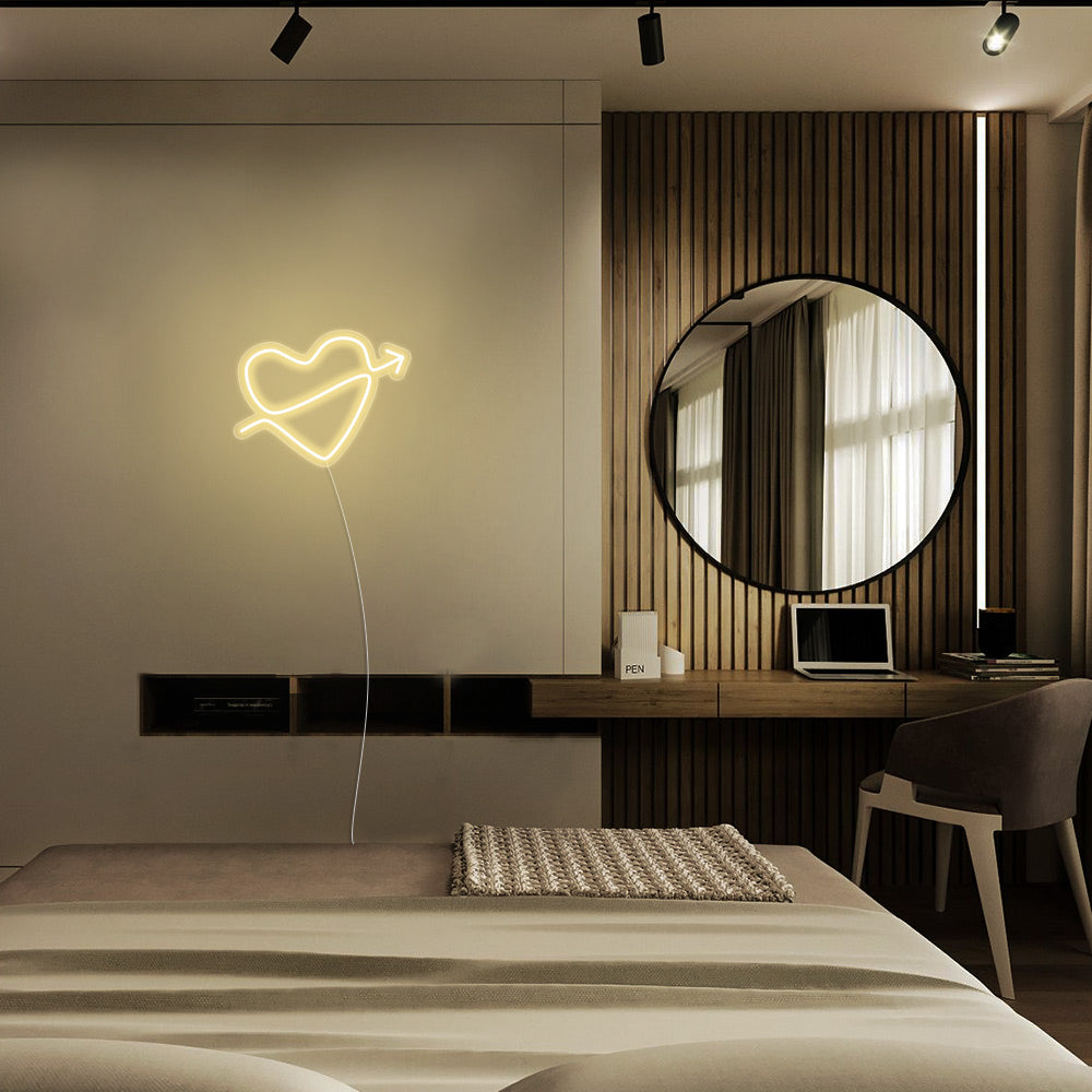 Mini Heart with Arrow LED Neon Signs