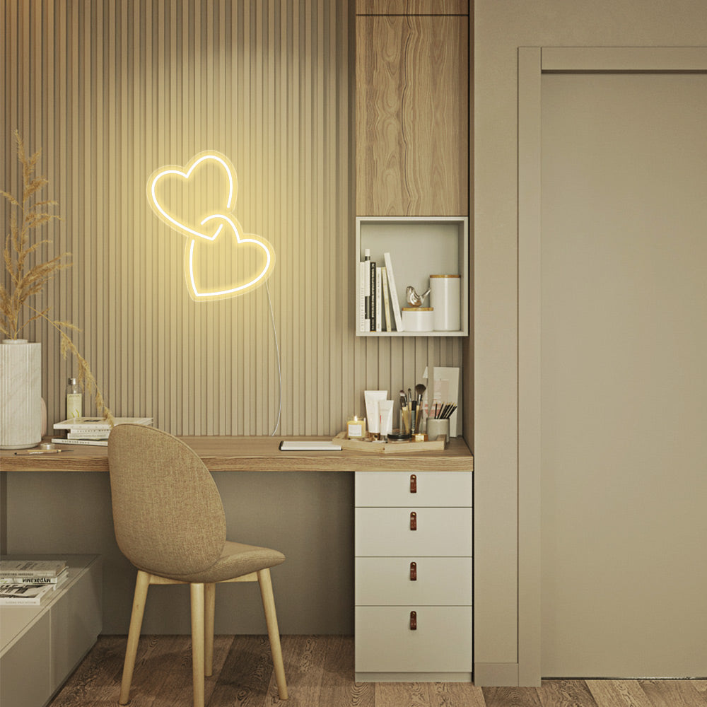 Mini Heart Lock LED Neon Signs