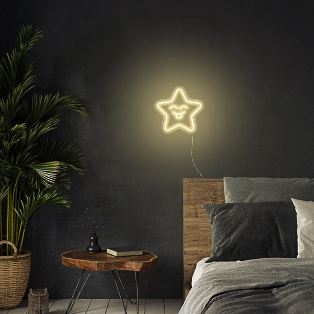 Mini Smile Star LED Neon Signs