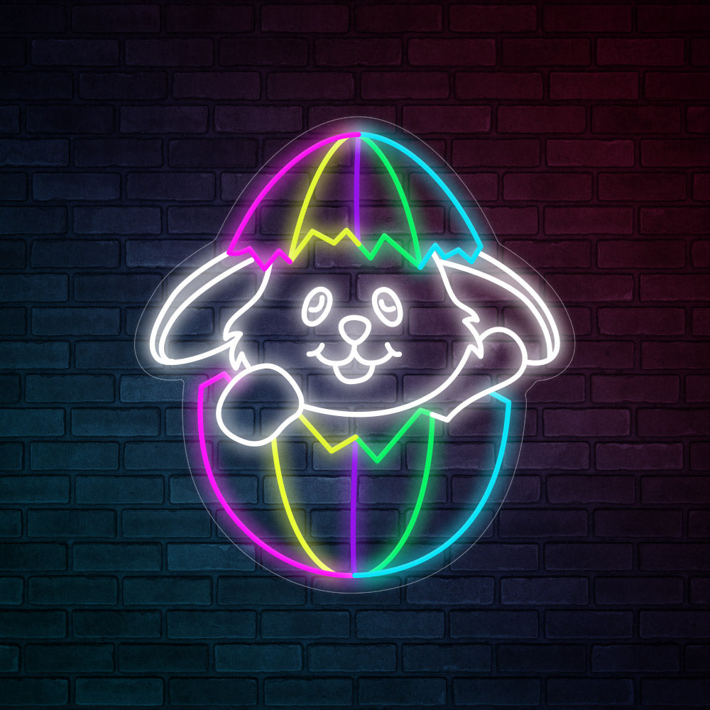 Easter Neon Signs - Rabbits and Egg Neon