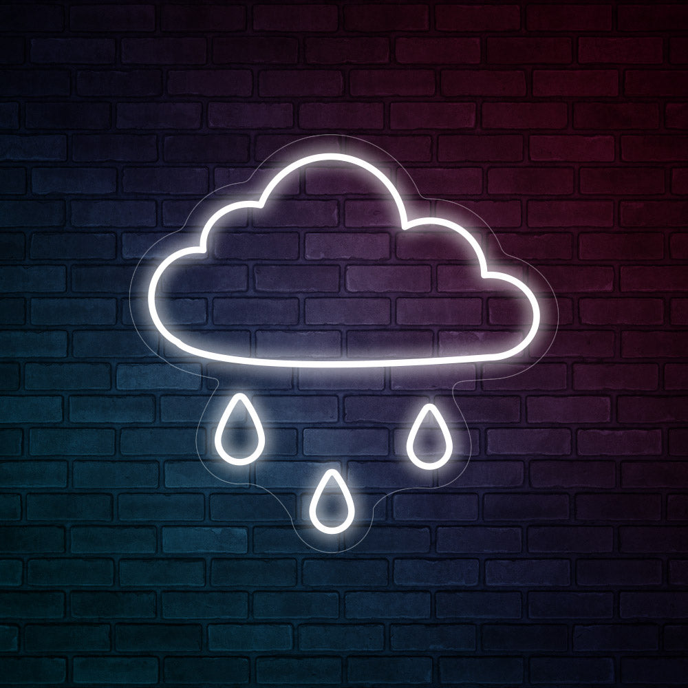 Cloudy and Rainy Neon Signs