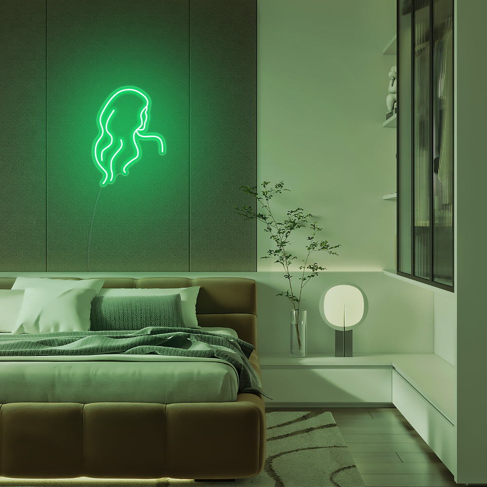 Mini Long Hair Back LED Neon Signs