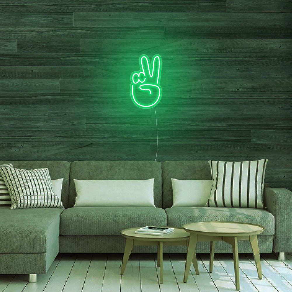 Mini Peace Finger LED Neon Signs