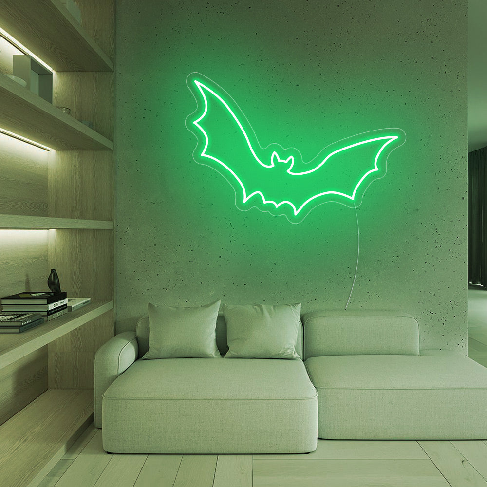 Bat Cartoon character LED Neon Sign - Happy Halloween Neon Sign
