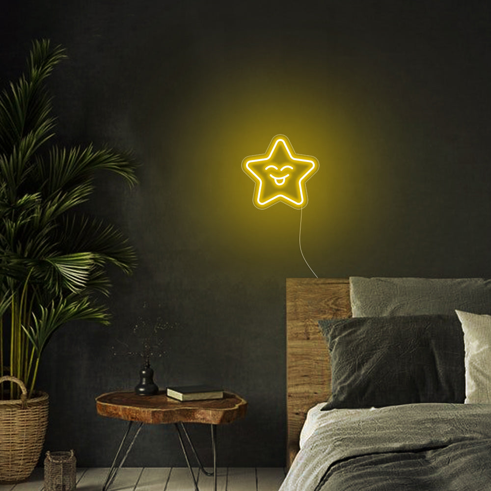 Mini Smile Star LED Neon Signs