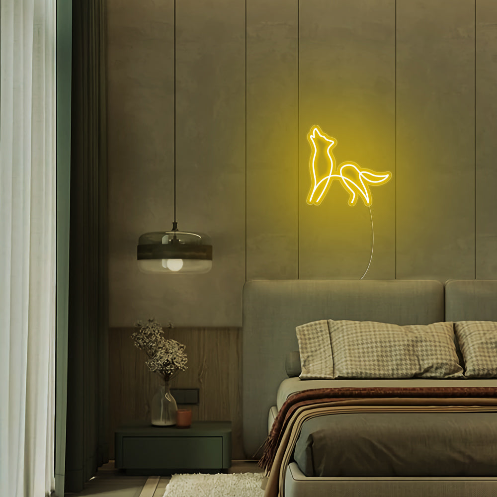 Mini Wolf LED Neon Signs