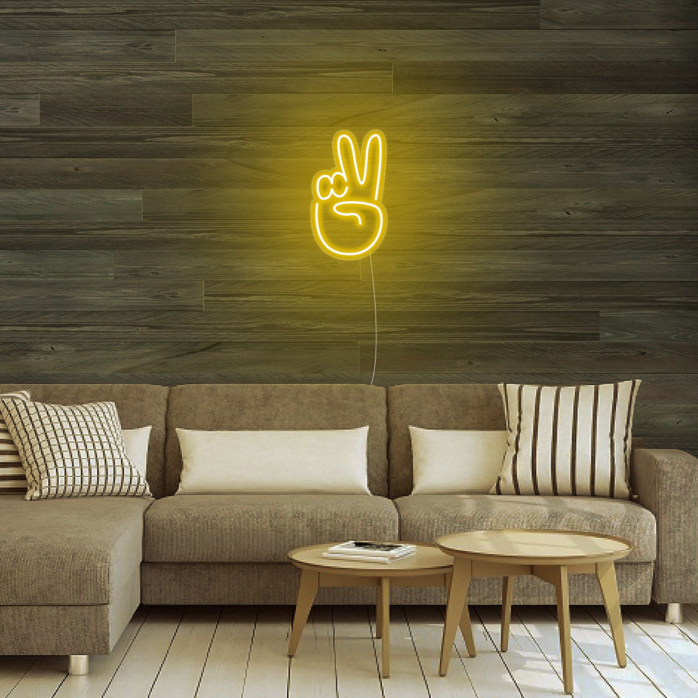Mini Peace Finger LED Neon Signs