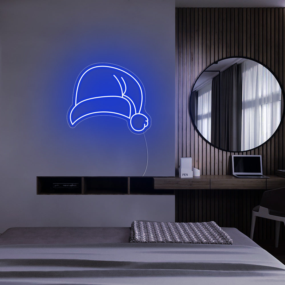 Christmas Hat LED Neon Sign - Merry Christmas Neon Sign