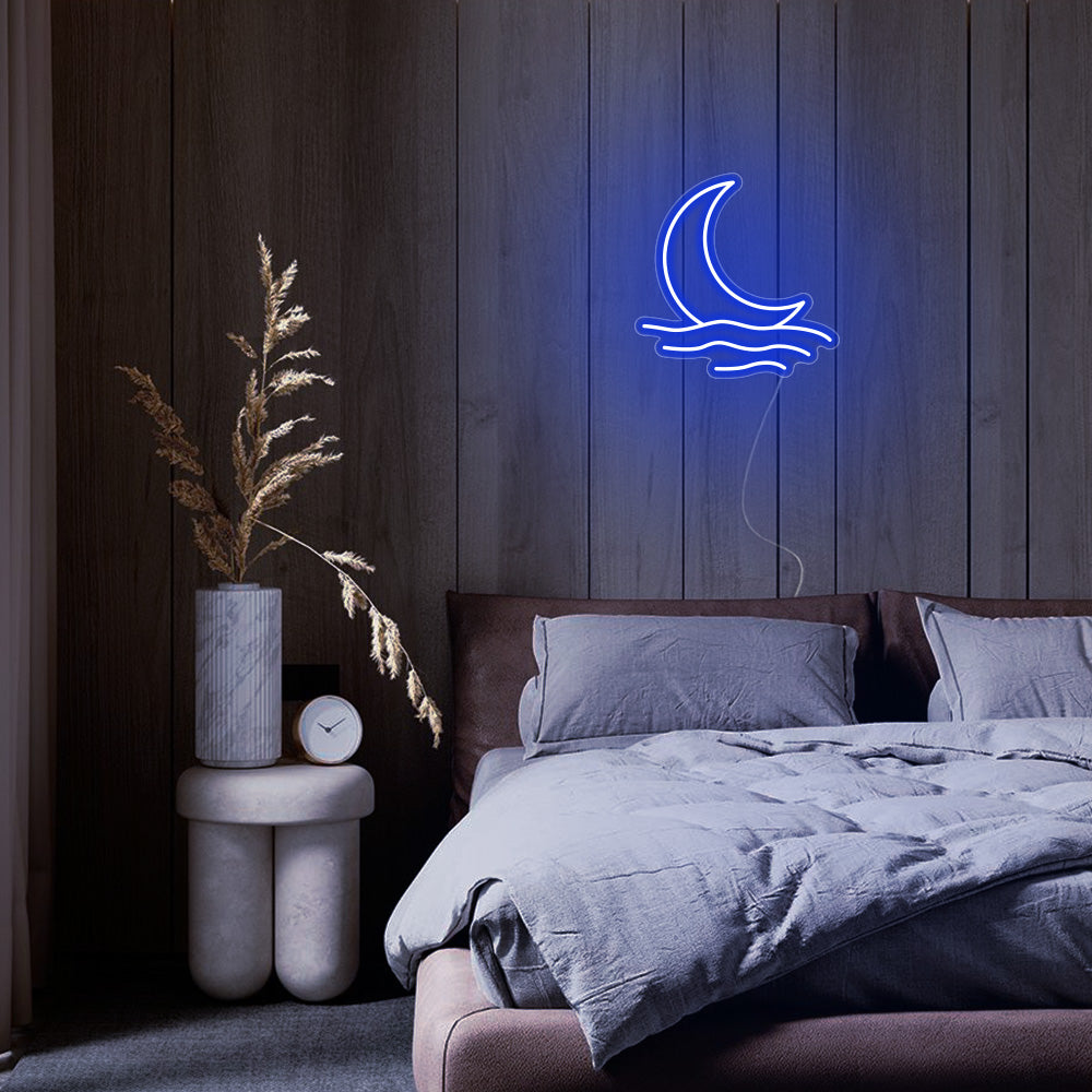 Mini Moon rises Sea LED Neon Signs