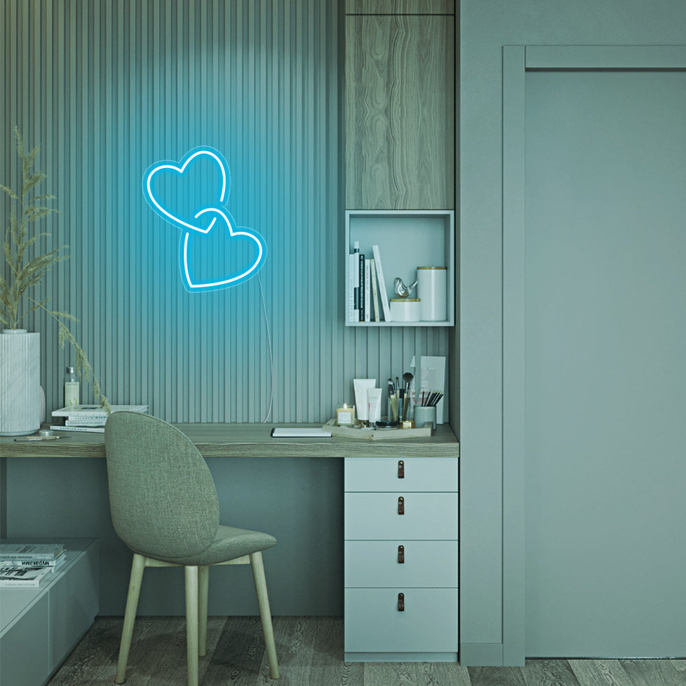 Mini Heart Lock LED Neon Signs