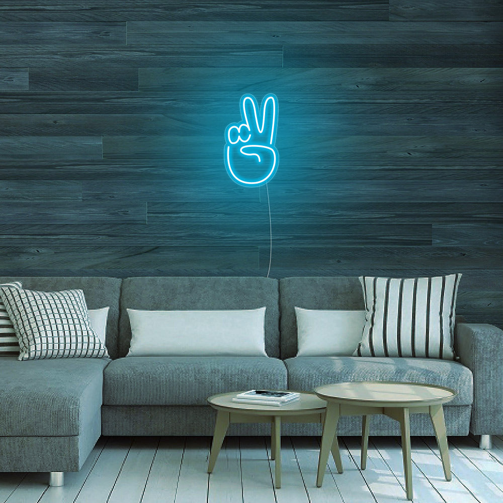 Mini Peace Finger LED Neon Signs
