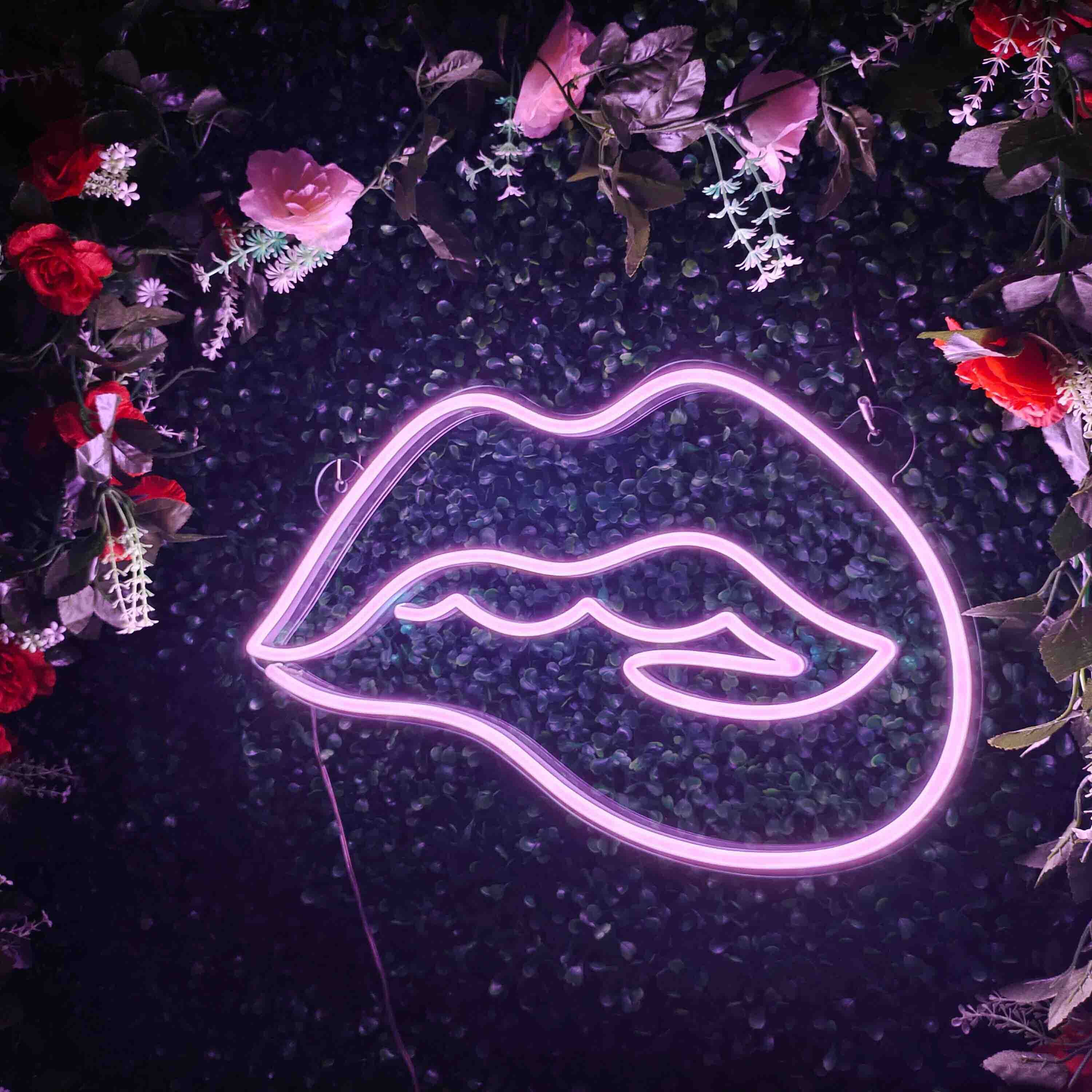 Biting Lips Neon Signs