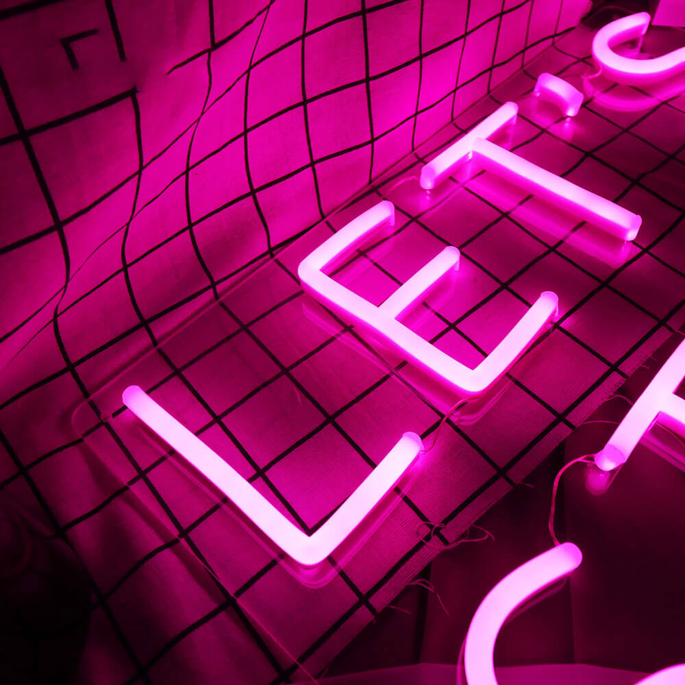 LET'S STAY HOME Neon Signs