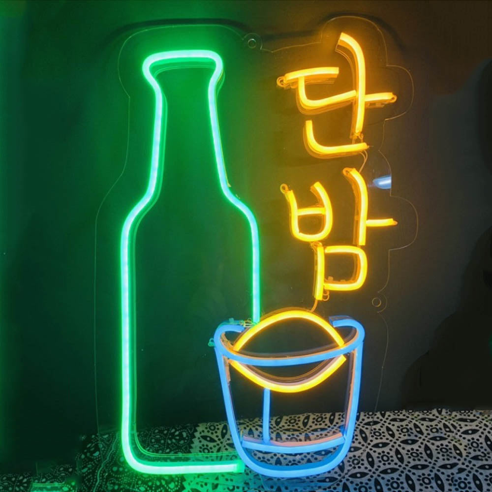 단밤 Korean Neon Sign - 소주 soju LED Neon Sign Itaewon Class Dan Bam Signs Korea Bar Sign
