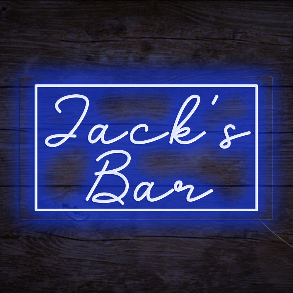Jack's Bar Neon Signs, Custom Your Neon Bar Sign Name Style 4