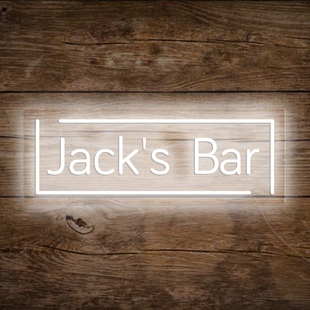 Jack's Bar Neon Signs, Custom Your Neon Bar Sign Name Style 2