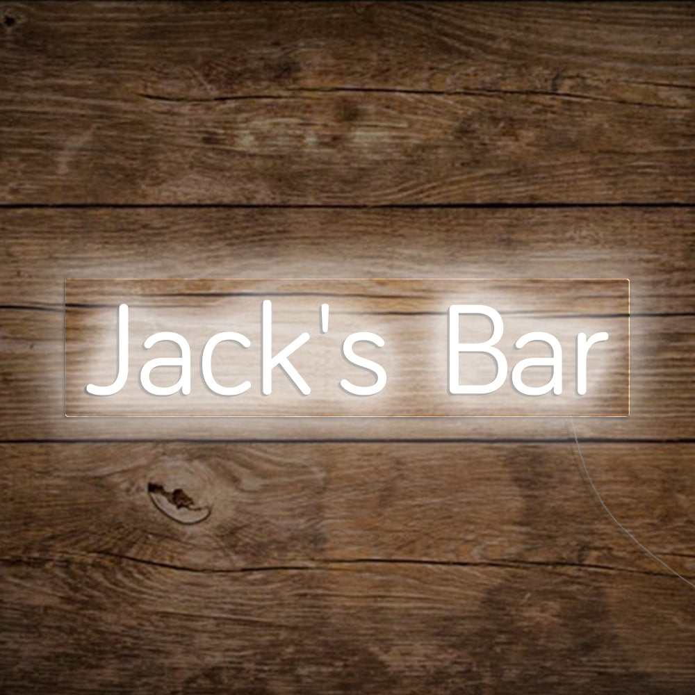 Jack's Bar Neon Signs, Custom Your Neon Bar Sign Name Style 1