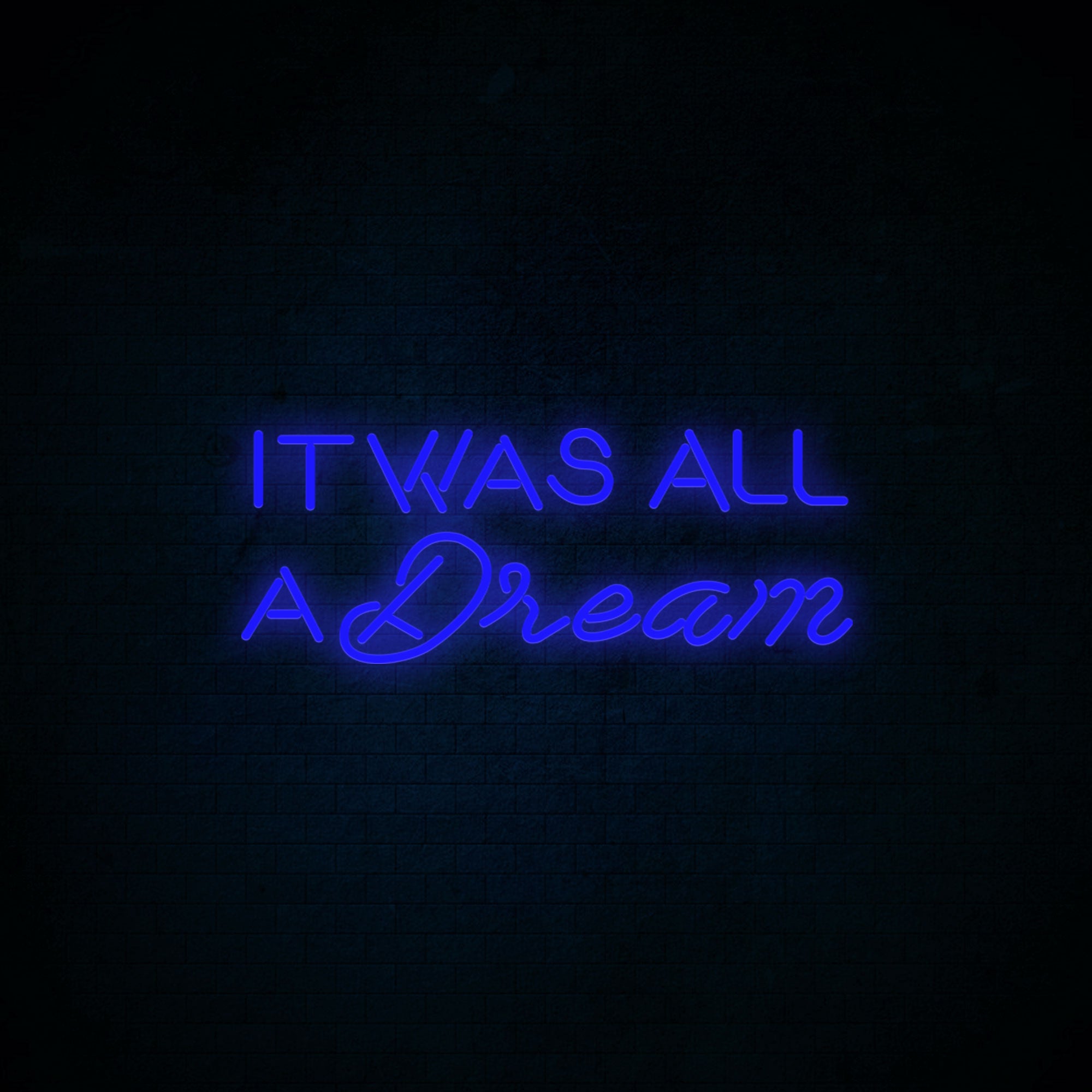 It was all a dream Neon Signs