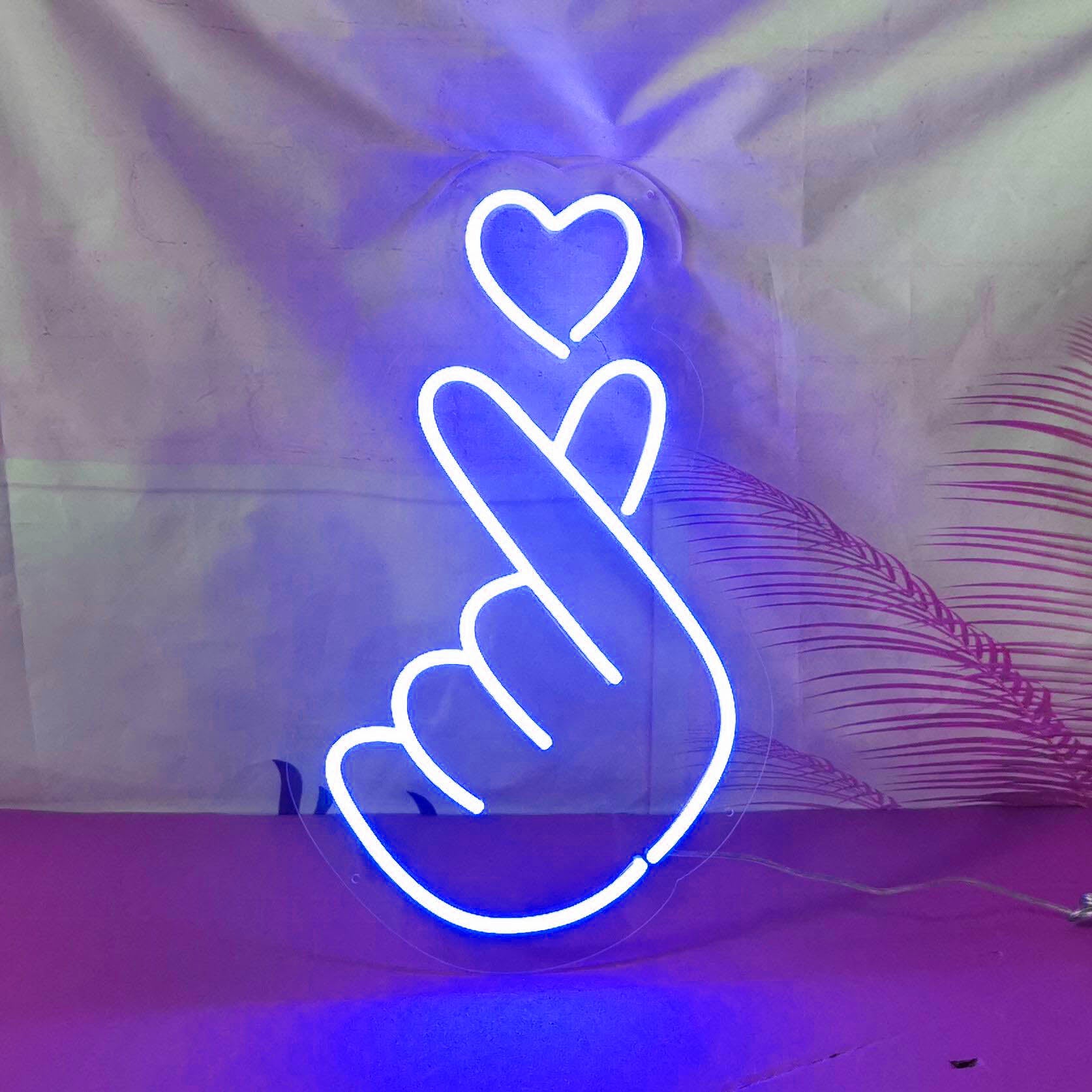 Mini Finger Heart LED Neon Signs
