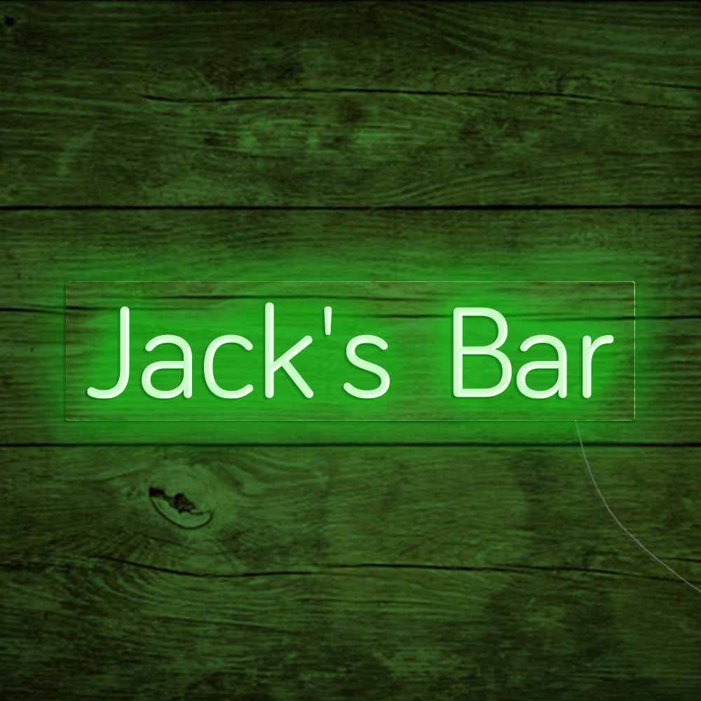 Jack's Bar Neon Signs, Custom Your Neon Bar Sign Name Style 1