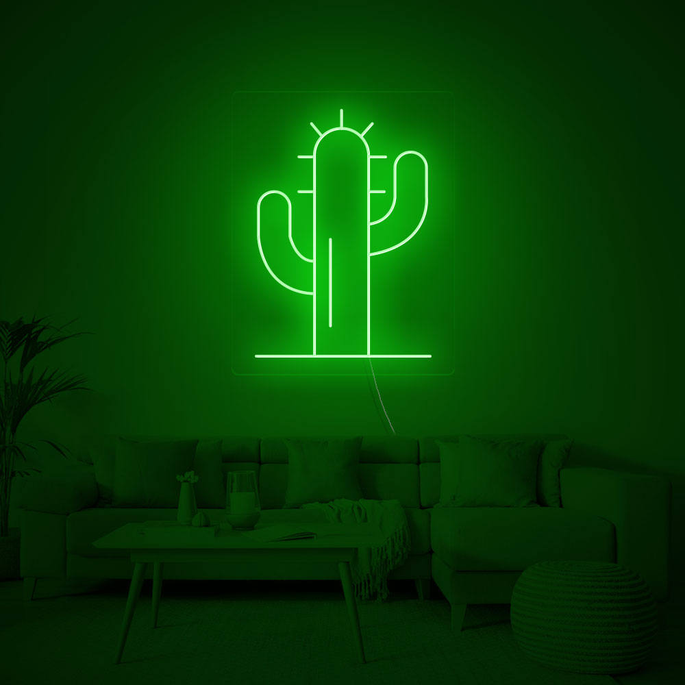 cactus sign Cactus Neon Signs 10'' x 14.2'' / Green