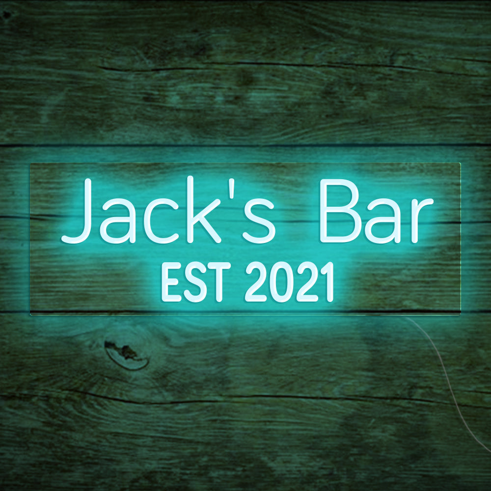 Jack's Bar Neon Signs, Custom Your Neon Bar Sign Name Style 5