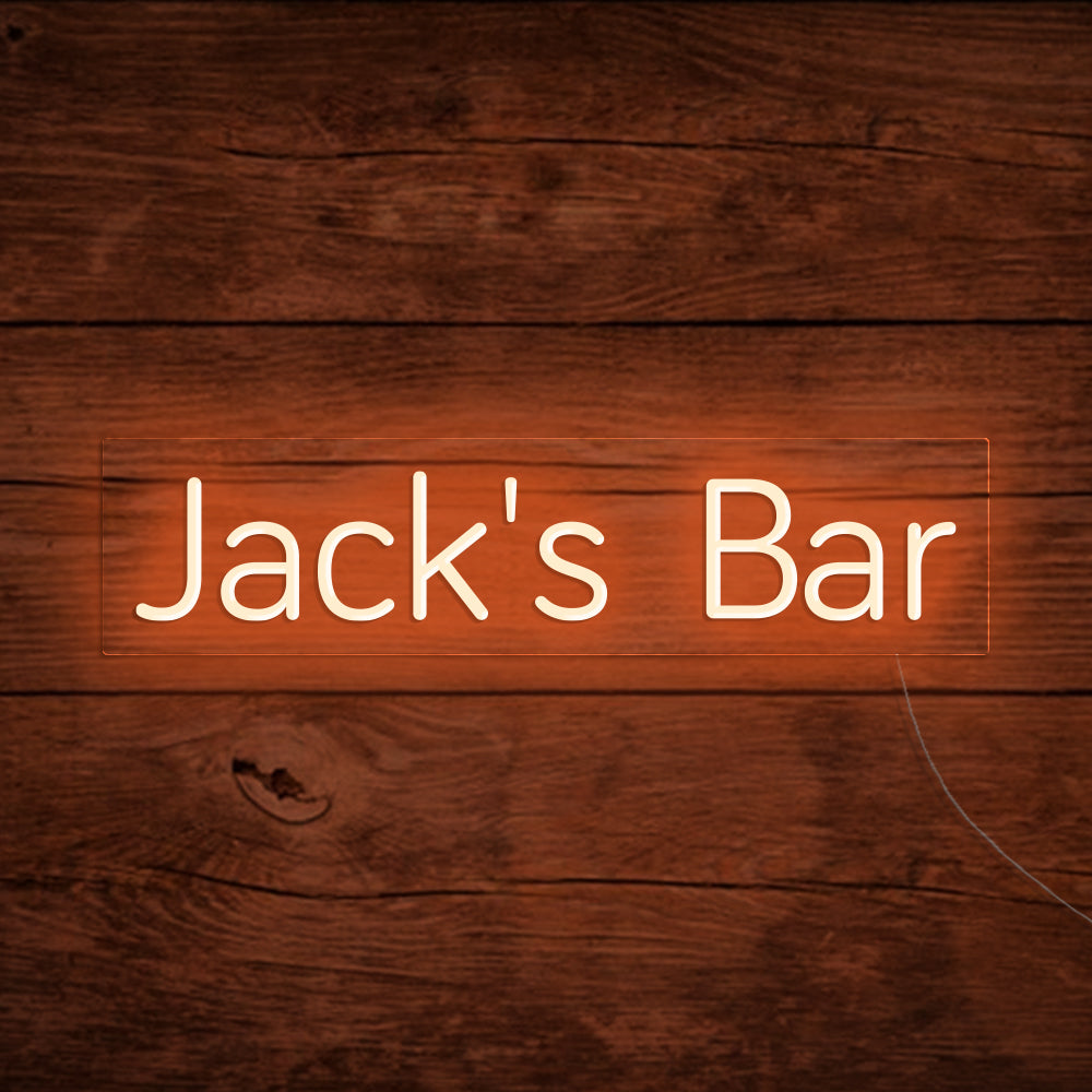 Jack's Bar Neon Signs, Custom Your Neon Bar Sign Name Style 1