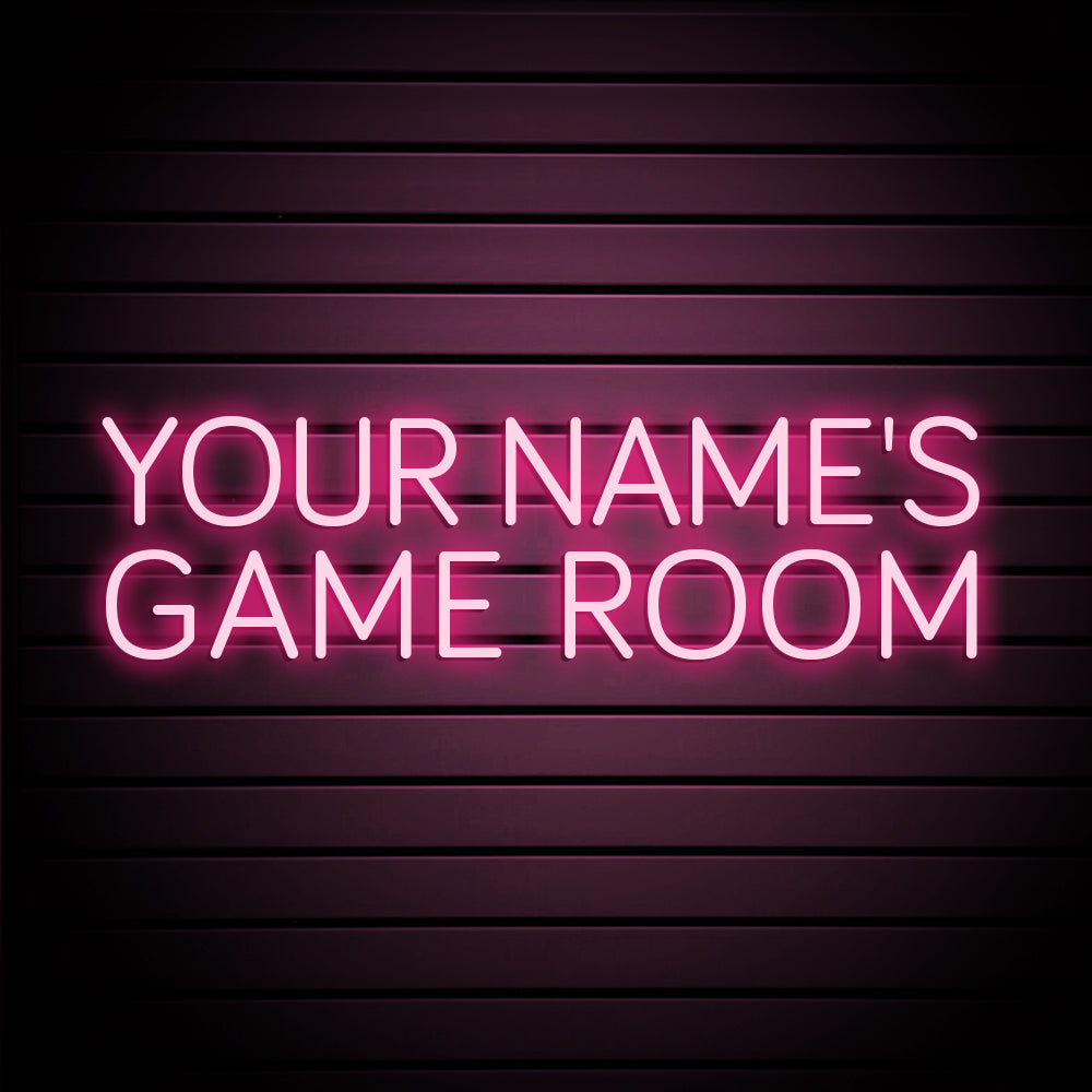 YOUR NAME'S GAME ROOM Neon Signs, Custom Your Game Room Neon Sign