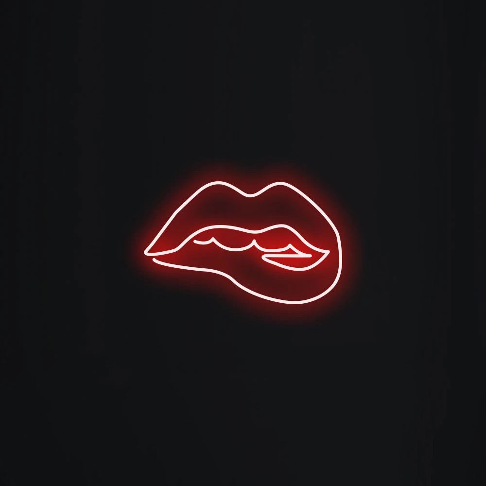 Biting Lips Neon Signs