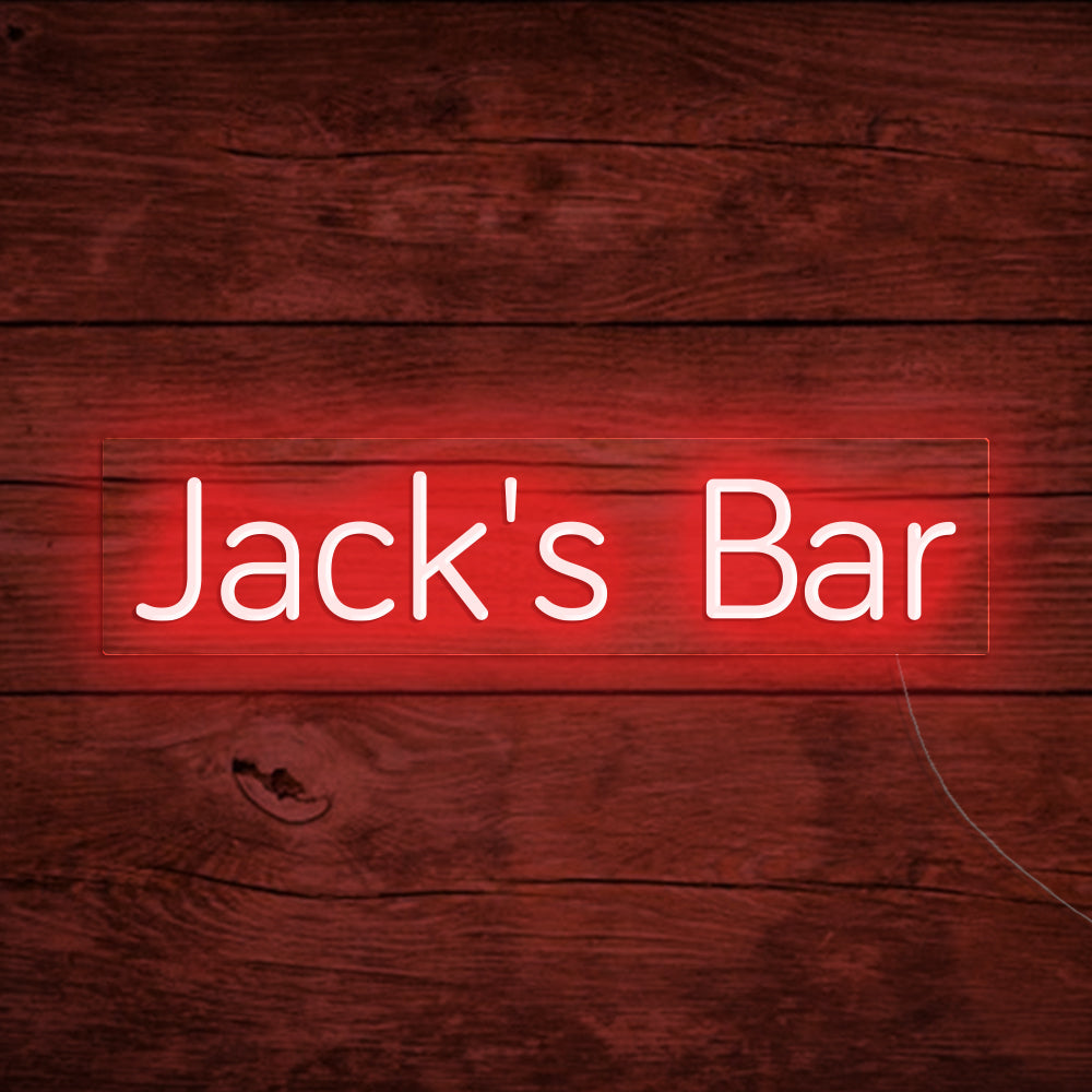 Jack's Bar Neon Signs, Custom Your Neon Bar Sign Name Style 1