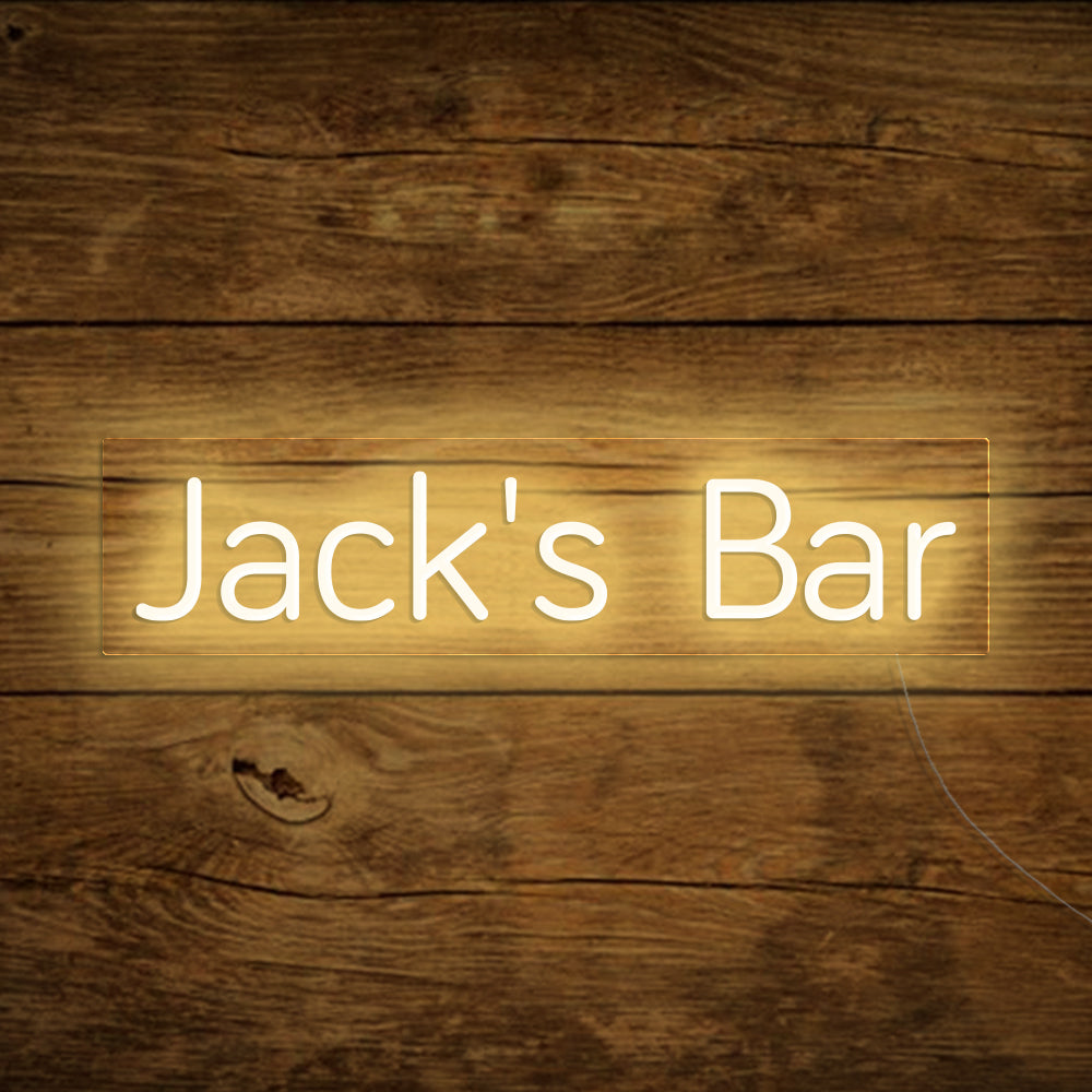 Jack's Bar Neon Signs, Custom Your Neon Bar Sign Name Style 1